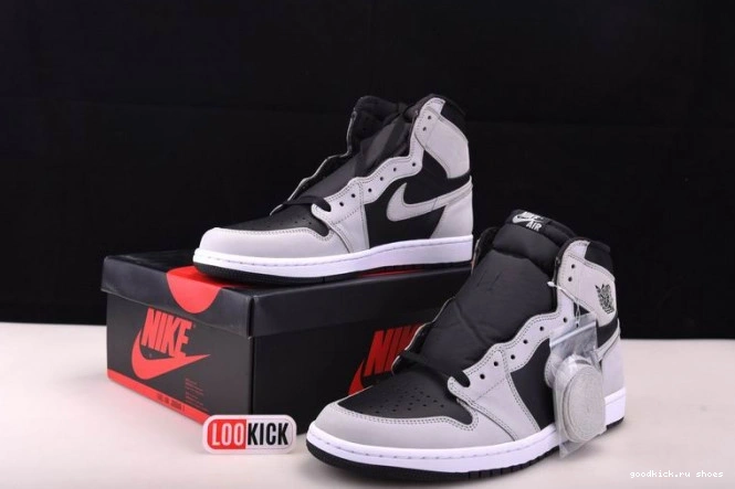 Rep High 555088-035 Light Air Black Retro 1 Smoke Grey White Jordan 0806